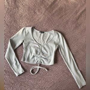 Light Blue Long Sleeve Crop